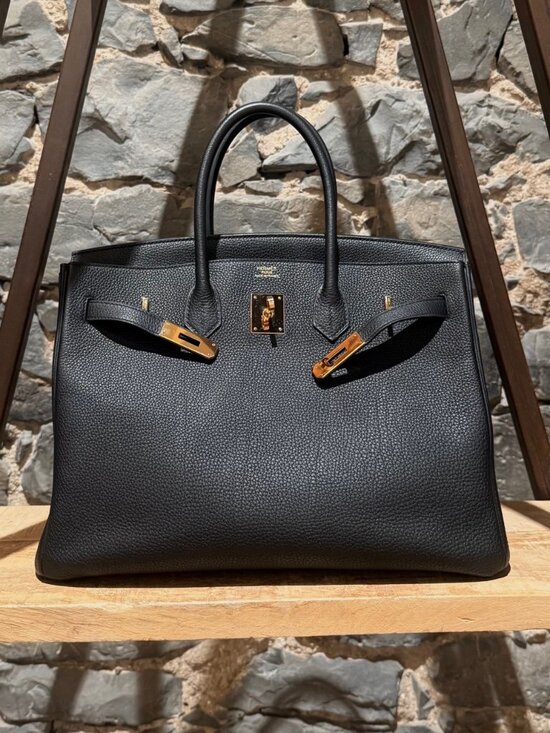 Hermes Handbags - Hermès 2018 Black Togo Birkin 35 Bag